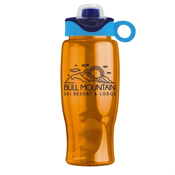 Translucent Orange color option for Garyline® Poly+ Bottle With Two Tone Drink Thru Lid With ...