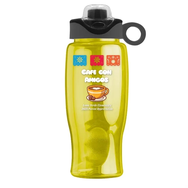 Translucent Yellow color option for Garyline® Poly+ Bottle With Two Tone Drink Thru Lid With ...