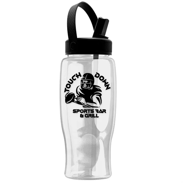 Clear color option for Garyline® Poly+ Bottle With Flip Straw, Swivel Handle Lid...