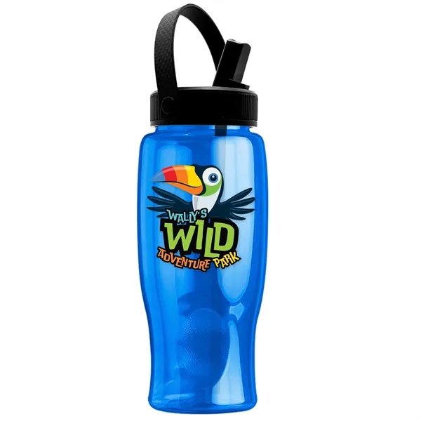 Translucent Blue color option for Garyline® Poly+ Bottle With Flip Straw, Swivel Handle Lid...