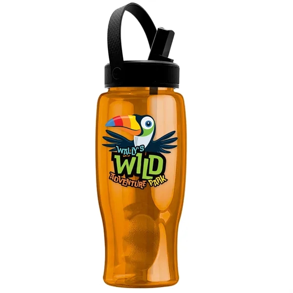 Translucent Orange color option for Garyline® Poly+ Bottle With Flip Straw, Swivel Handle Lid...
