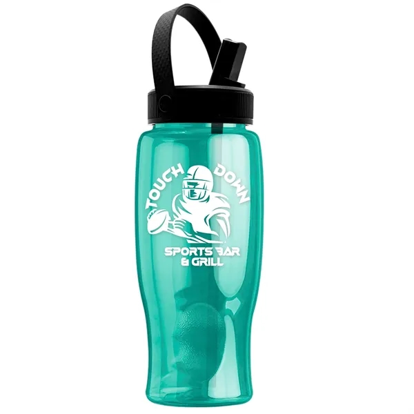 Translucent Teal color option for Garyline® Poly+ Bottle With Flip Straw, Swivel Handle Lid...