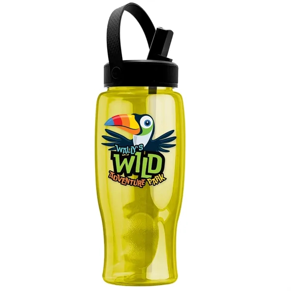 Translucent Yellow color option for Garyline® Poly+ Bottle With Flip Straw, Swivel Handle Lid...