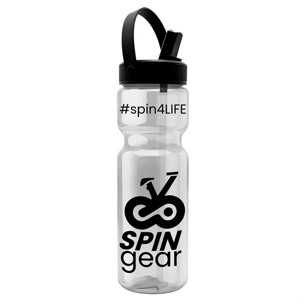 Clear color option for Garyline® Champ Bottle With Flip Straw, Swivel Handle Lid...