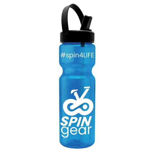 Translucent Blue color option for Garyline® Champ Bottle With Flip Straw, Swivel Handle Lid...
