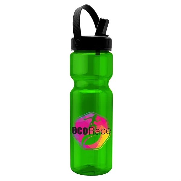 Translucent Green color option for Garyline® Champ Bottle With Flip Straw, Swivel Handle Lid...