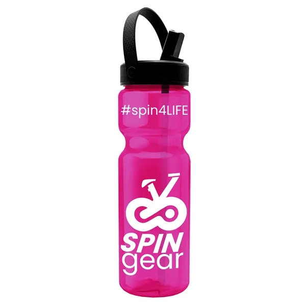 Translucent Hot Pink color option for Garyline® Champ Bottle With Flip Straw, Swivel Handle Lid...
