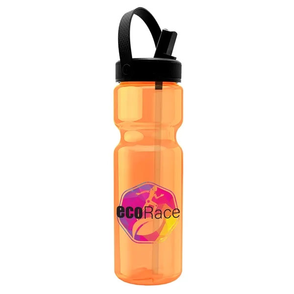 Translucent Orange color option for Garyline® Champ Bottle With Flip Straw, Swivel Handle Lid...