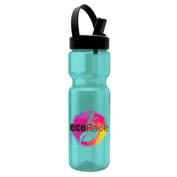 Translucent Teal color option for Garyline® Champ Bottle With Flip Straw, Swivel Handle Lid...