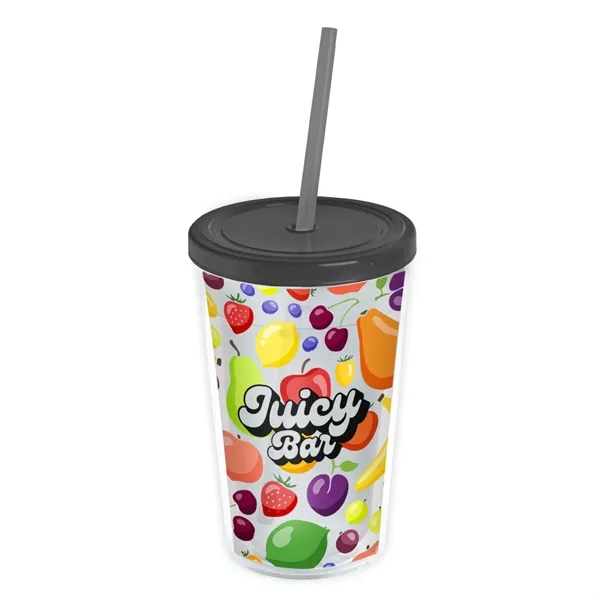 Smoke color option for Garyline® Transparent Tumbler With Straw Lid And Full Col...