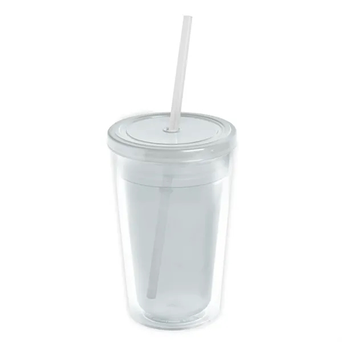 Main photo of Garyline® Transparent Tumbler With Straw Lid And Full Col...