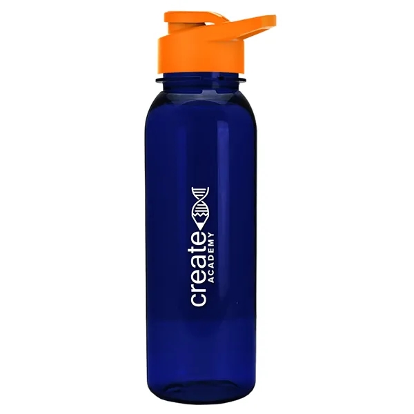 Translucent Navy color option for Garyline® Flat Sided Tritan® Bottle With Drink Thru Lid  ...