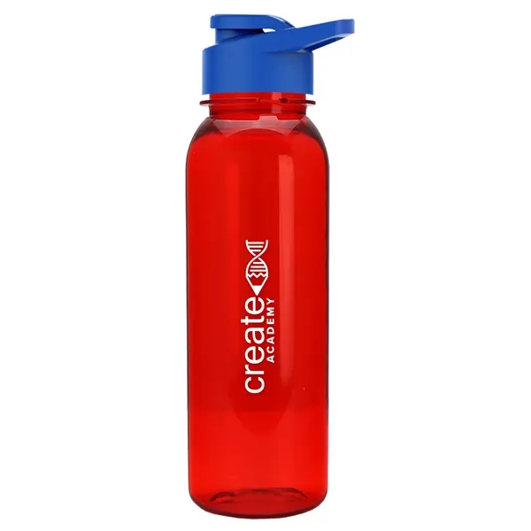 Translucent Red color option for Garyline® Flat Sided Tritan® Bottle With Drink Thru Lid  ...