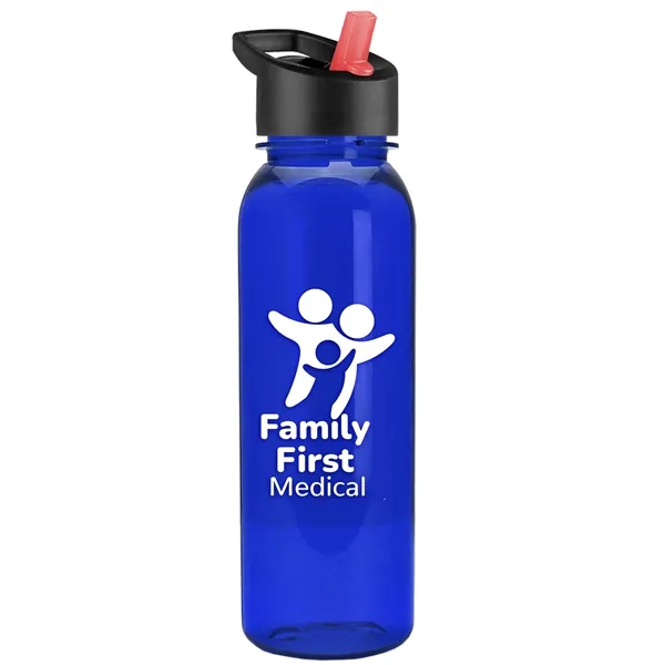Translucent Blue color option for Garyline® Flat Sided Tritan® Bottle With Flip Straw Lid  ...