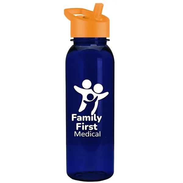 Translucent Navy color option for Garyline® Flat Sided Tritan® Bottle With Flip Straw Lid  ...