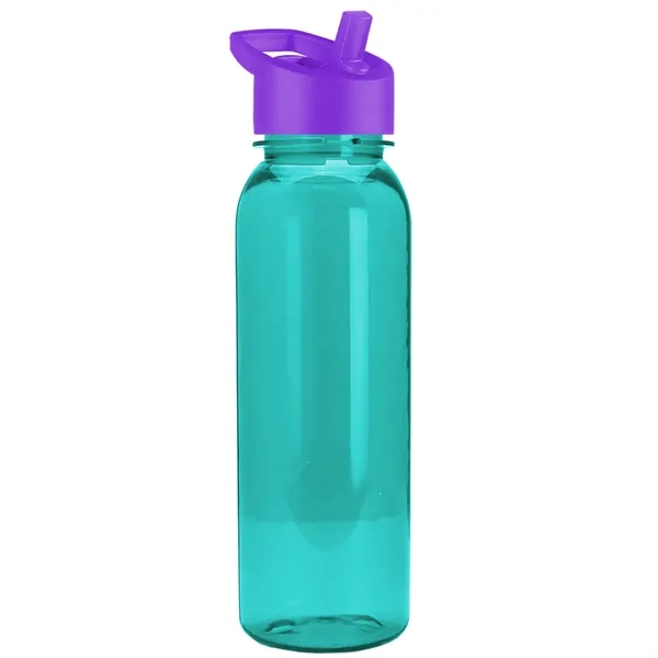 Translucent Teal color option for Garyline® Flat Sided Tritan® Bottle With Flip Straw Lid  ...
