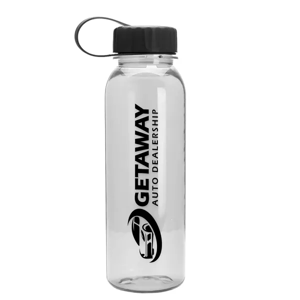 Clear color option for Garyline® Flat Sided Tritan® Bottle With Tethered Lid   2...