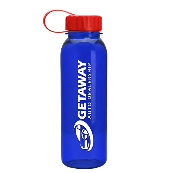 Translucent Blue color option for Garyline® Flat Sided Tritan® Bottle With Tethered Lid   2...