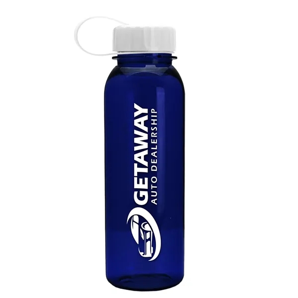 Translucent Navy color option for Garyline® Flat Sided Tritan® Bottle With Tethered Lid   2...