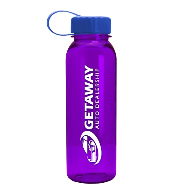 Translucent Violet color option for Garyline® Flat Sided Tritan® Bottle With Tethered Lid   2...