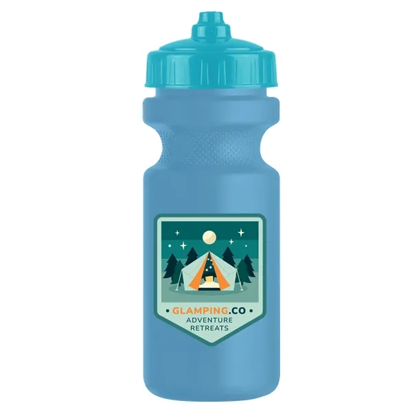 Cyan color option for Garyline® Recycled Bike Bottle With Valve Lid   22 Oz.