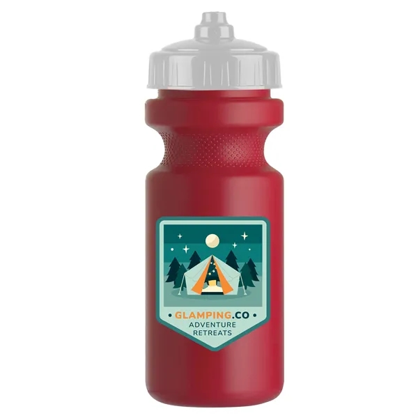Red color option for Garyline® Recycled Bike Bottle With Valve Lid   22 Oz.