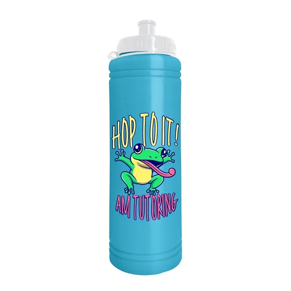 Cyan color option for Garyline® Slim Line Bottle With Tethered Push Pull Lid   ...