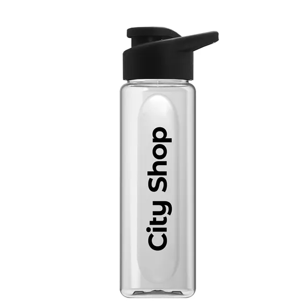 Clear color option for Garyline® Boss Embossed Rpet Bottle With Drink Thru Lid  ...