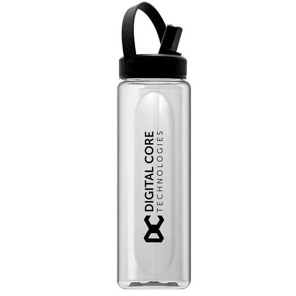 Clear color option for Garyline® Boss Embossed Rpet Bottle With Flip Straw, Swiv...