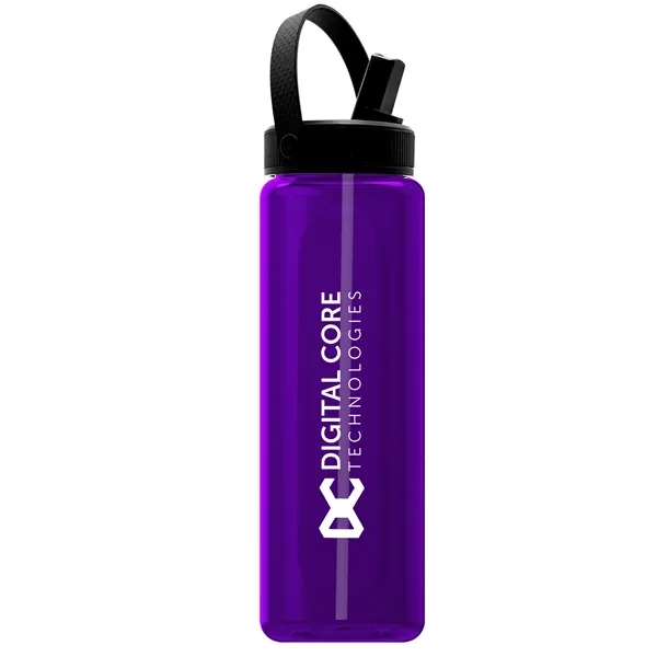 Translucent Violet color option for Garyline® Boss Embossed Rpet Bottle With Flip Straw, Swiv...