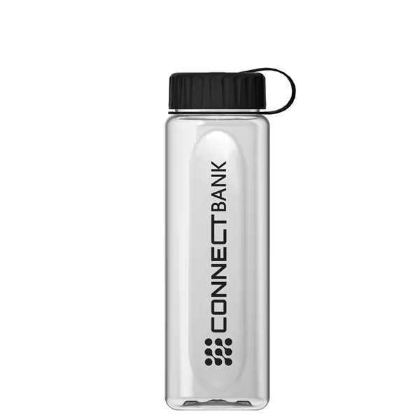 Clear color option for Garyline® Boss Embossed Rpet Bottle With Tethered Lid   2...