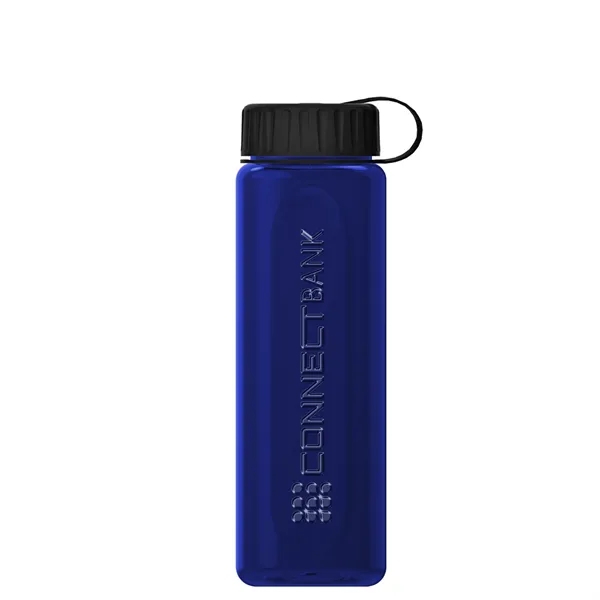 Translucent Navy color option for Garyline® Boss Embossed Rpet Bottle With Tethered Lid   2...