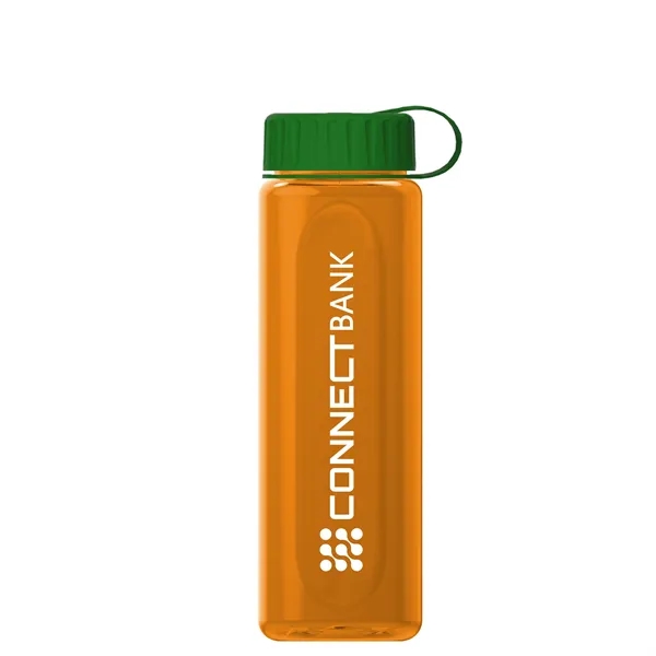 Translucent Orange color option for Garyline® Boss Embossed Rpet Bottle With Tethered Lid   2...