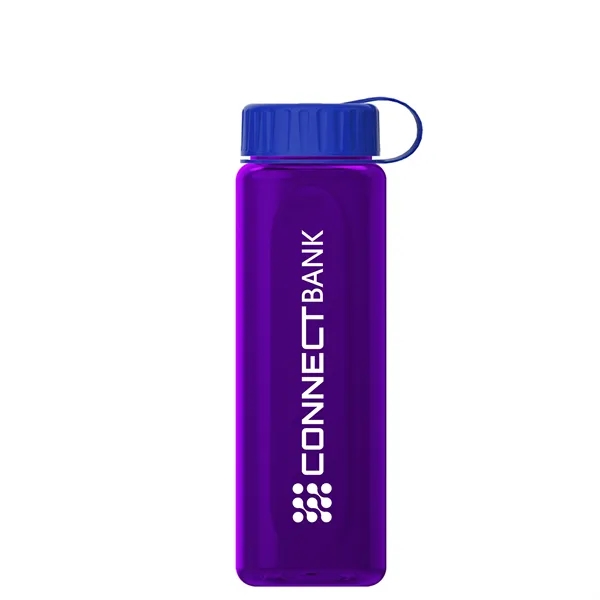 Translucent Violet color option for Garyline® Boss Embossed Rpet Bottle With Tethered Lid   2...