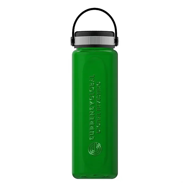Translucent Green color option for Garyline® Boss Embossed Rpet Bottle With Grip Lid   26 Oz.