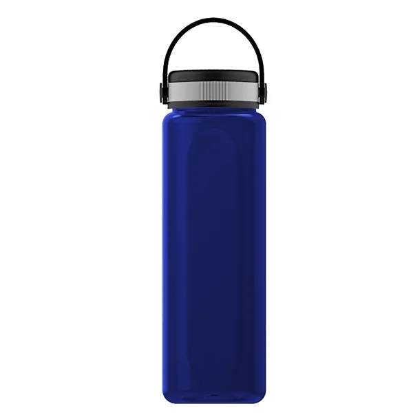 Translucent Navy color option for Garyline® Boss Embossed Rpet Bottle With Grip Lid   26 Oz.