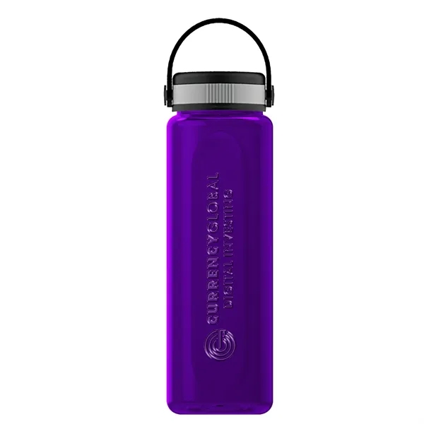 Translucent Violet color option for Garyline® Boss Embossed Rpet Bottle With Grip Lid   26 Oz.