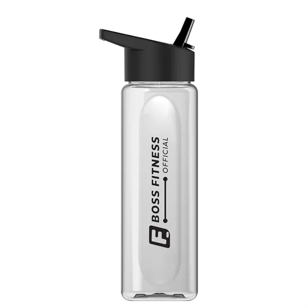 Clear color option for Garyline® Boss Embossed Rpet Bottle With Flip Straw Lid  ...