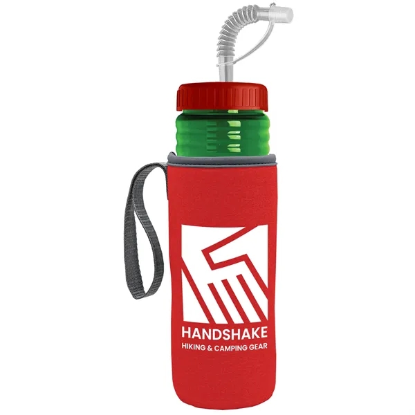 Translucent Green color option for Garyline® Lifeguard Bottle With Straw Lid And Insulated C...