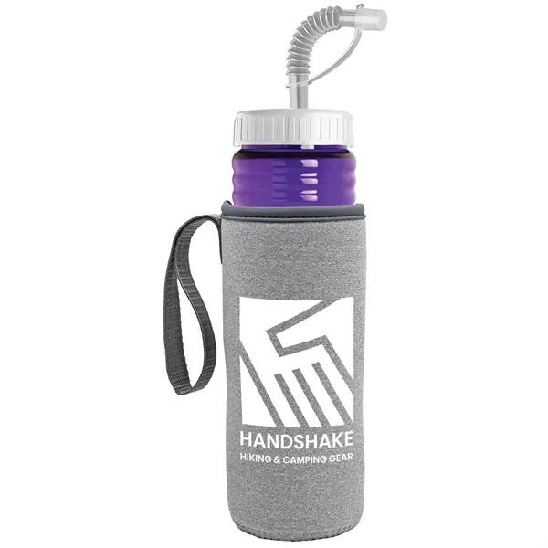 Translucent Violet color option for Garyline® Lifeguard Bottle With Straw Lid And Insulated C...