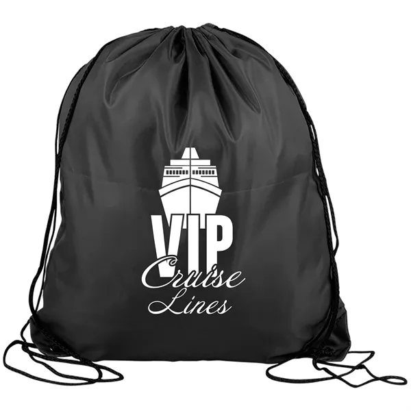 Black color option for Garyline® Big Draw Rpet Drawstring Backpack
