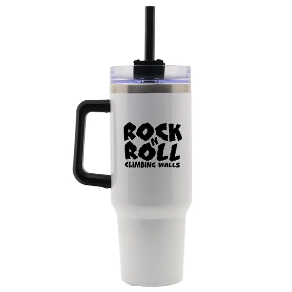 White color option for Garyline® Trek Stainless Steel Mug With Handle   40 Oz.