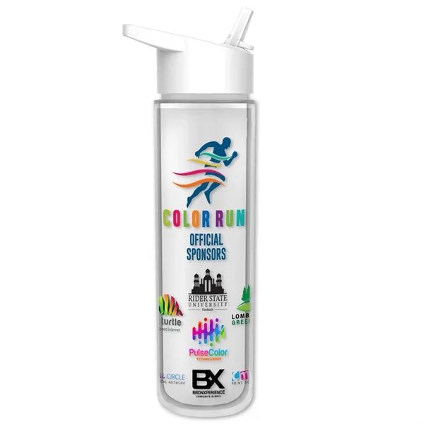 White color option for Garyline® Chiller Insulated Bottle With Flip Straw Lid An...