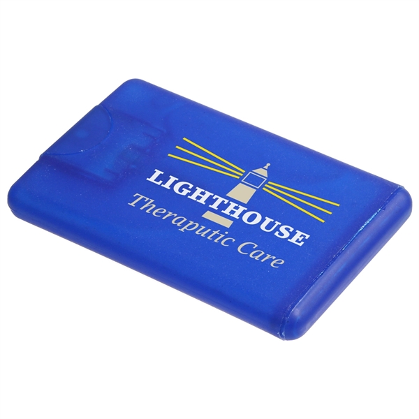 Medium Blue color option for Credit Card Hand Sanitizer