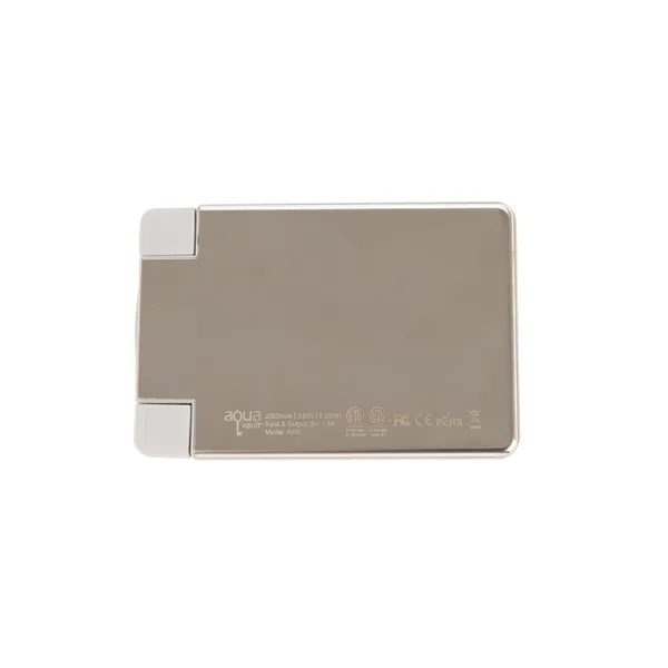 Platinum color option for Aqua Vault® Charge Card Power Bank 2,300 M Ah