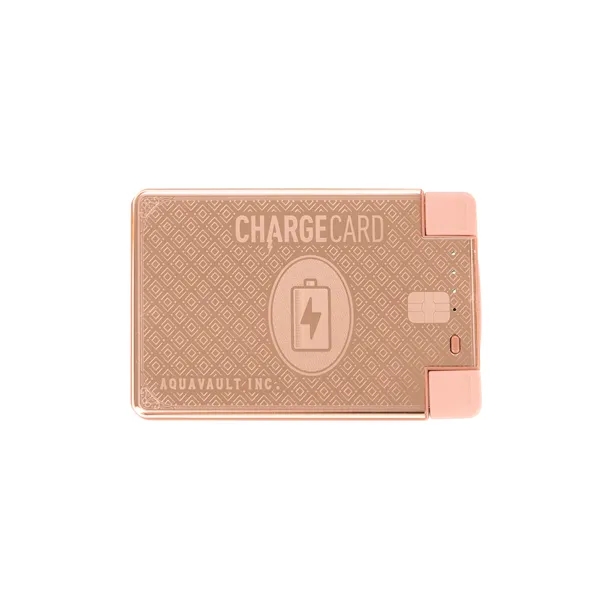 Rose Gold color option for Aqua Vault® Charge Card Power Bank 2,300 M Ah