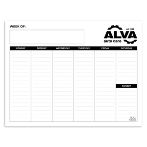 Photo of Triumph® Calendars Small Weekly Desk Pad   Black & White ...