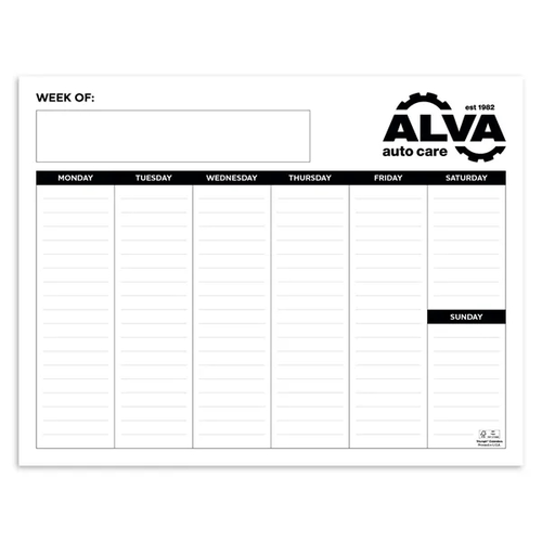 Main photo of Triumph® Calendars Small Weekly Desk Pad   Black & White ...