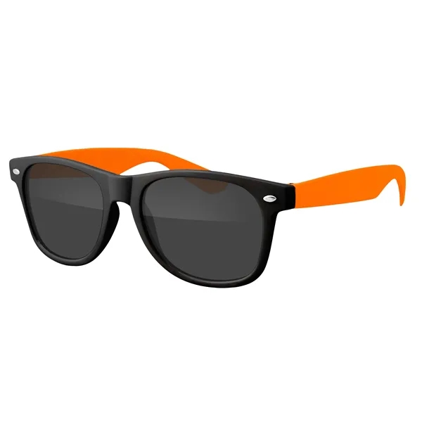 Orange color option for Two Tone Retro Vibes Black Frame Sunglasses