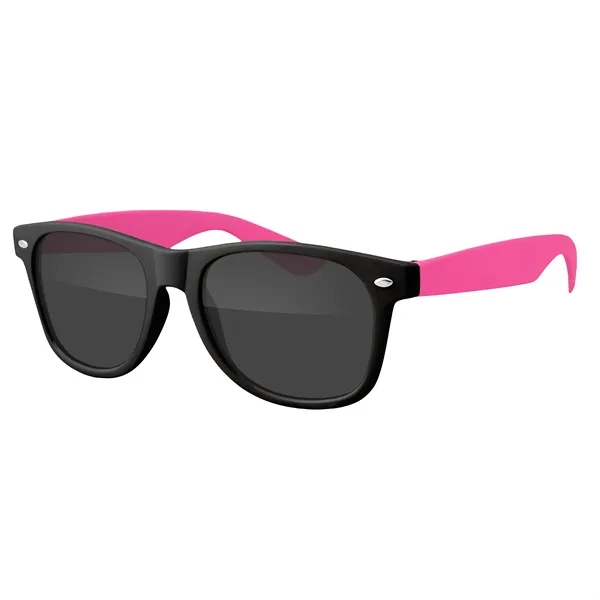 Pink color option for Two Tone Retro Vibes Black Frame Sunglasses